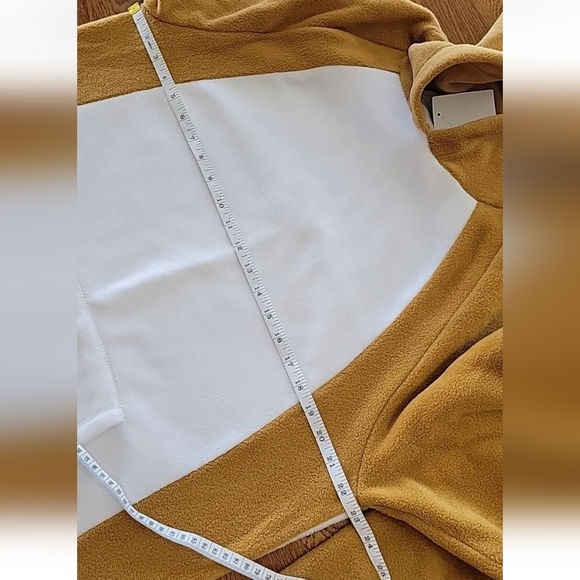 Foot Locker Soft Fleece Hoodie Sweatshirt White and Tan Size Medium-New With Tag - Picture 8 of 10